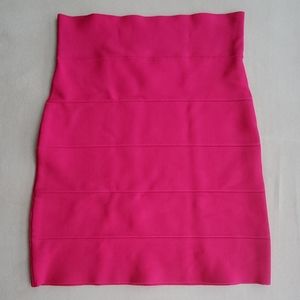 Pink High Waist Midi BCBG Maxazria bodycon skirt